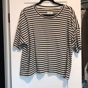 Lou and Grey striped crop shirt